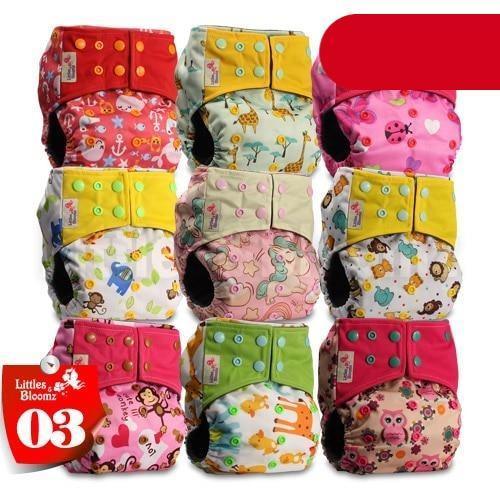 Modern 9/6PCS Set Bamboo Charcoal Washable Real Cloth Pocket NappiesFor Baby Boys and Girls Diaper Set In Modern Design - BIG FRENCHIES