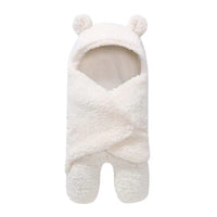 Winter Baby Blanket Cute Cartoon Bear Ears Newborn Swaddle Wrap Warm Unisex Infant Sleeping Bag Soft Envelope Kids Bedding Blanet for Baby - BIG FRENCHIES