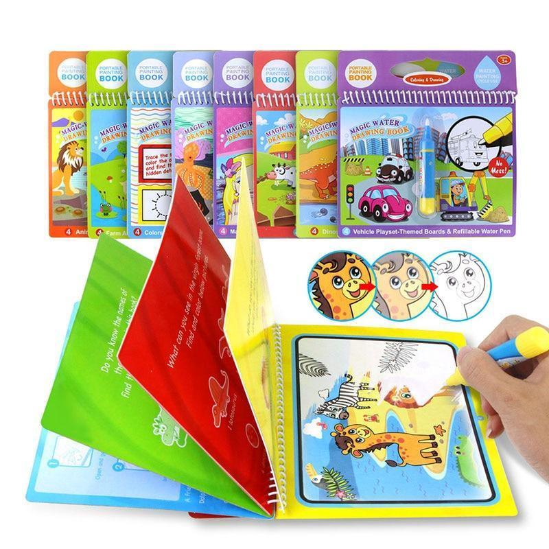 Magic Water Drawing Books Coloring Books Doodle & Magic Pen Painting Drawing Board Children Painting Toys Birthday Gifts - BIG FRENCHIES