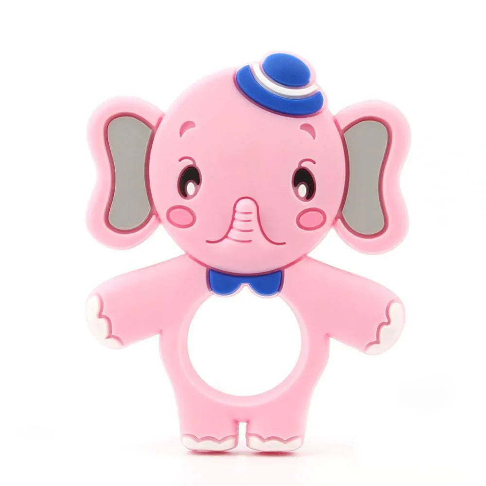 Baby Silicone Teethers BPA Free Teething Toy Animal Dog Koala Owl Elephant Baby Ring Teether Silicone Beads For Kids and Baby - BIG FRENCHIES