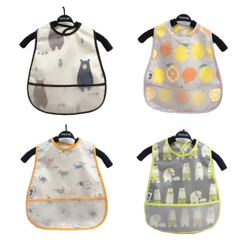 Adjustable Baby Bibs Waterproof Lunch Feeding Bibs Baby Cartoon Feeding Cloth Children Baby Bib for Kids - BIG FRENCHIES