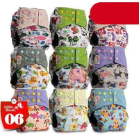 Modern 9/6PCS Set Bamboo Charcoal Washable Real Cloth Pocket NappiesFor Baby Boys and Girls Diaper Set In Modern Design - BIG FRENCHIES