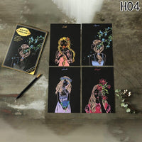 4Pcs/set Magic Colorful Drawing Board Paper Painting Scraping Children Kids learning Education Toys Painting Doodle Scratch Toys - BIG FRENCHIES