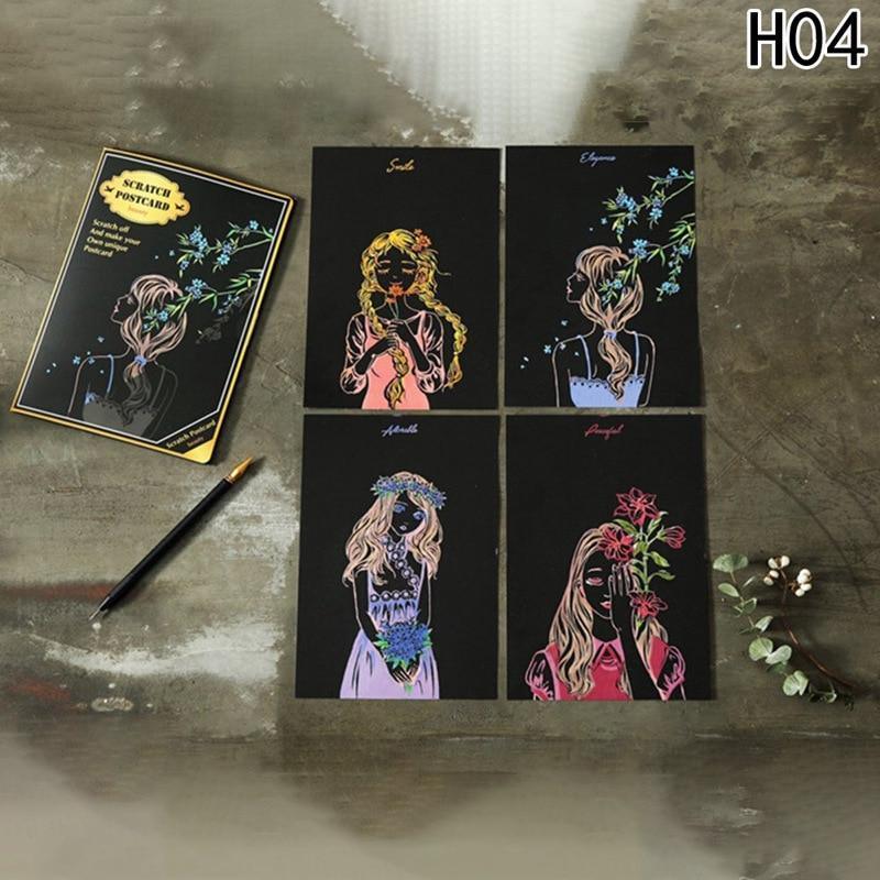 4Pcs/set Magic Colorful Drawing Board Paper Painting Scraping Children Kids learning Education Toys Painting Doodle Scratch Toys - BIG FRENCHIES