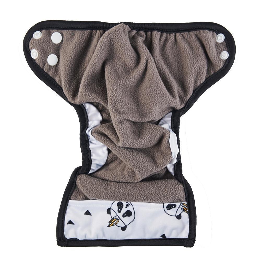 Newborn Pocket Diaper Cloth Diapers Bamboo Charcoal Inner Waterproof PUL Outer Double Gussets Nappies for Baby - BIG FRENCHIES