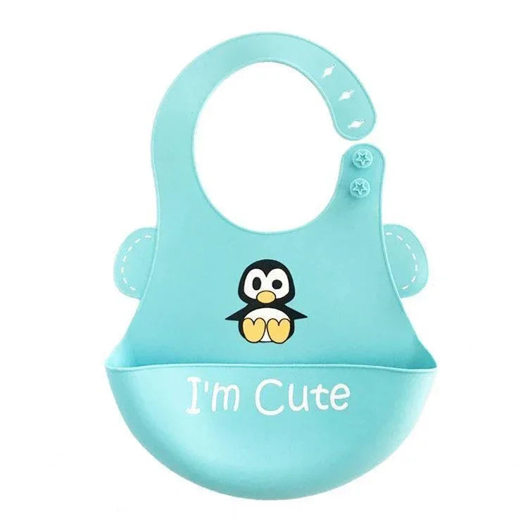 Bibs Waterproof Silicone Feeding Baby Saliva Towel Newborn Cartoon Aprons Baby Bibs Adjustable - BIG FRENCHIES