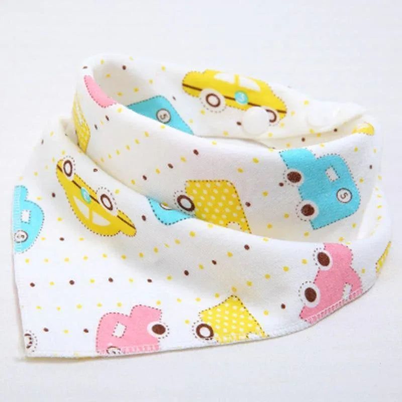 Cute Breathable Bibs Baby Feeding Cartoon Printing Super Absorbent Triangle Scarf Bib Cotton For Newborn Infant Girls And Boys - BIG FRENCHIES