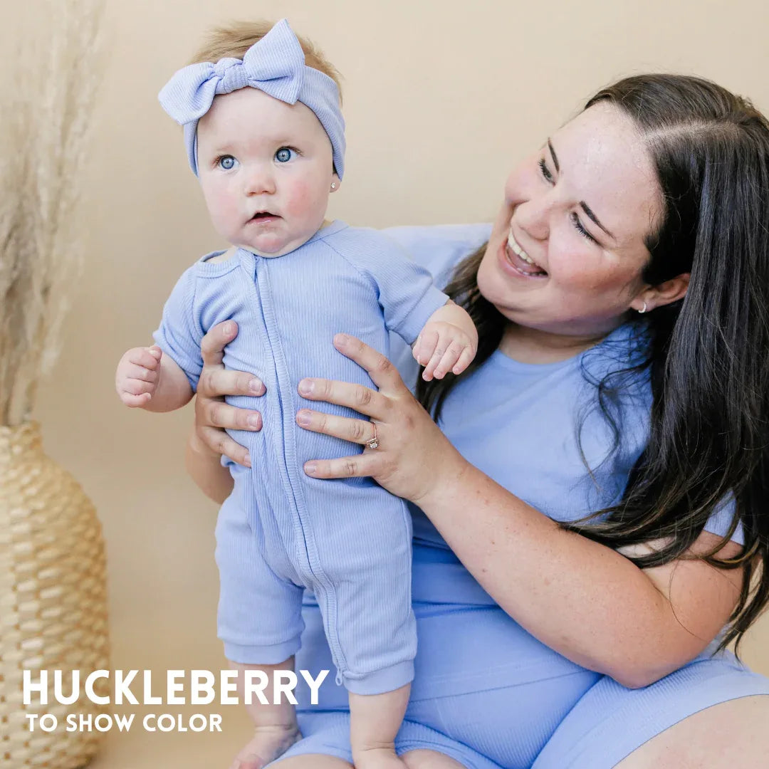 Solid Ribbed Bamboo Zippy Romper - more colors - BIG FRENCHIES