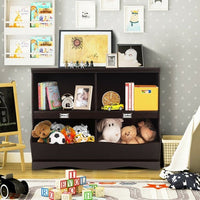 Kids Storage Unit Baby Toy Organizer Children Bookshelf Bookcase-White