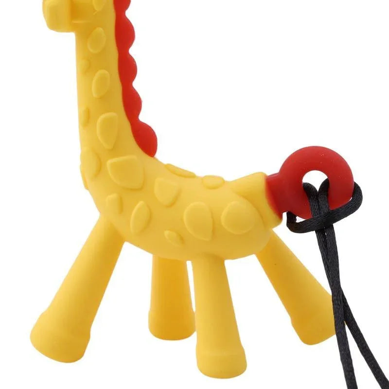 Unique Cute Cartoon Giraffe Shape Baby Teether Silicone Teething Toy New Hanging Toy For Baby Activity - BIG FRENCHIES