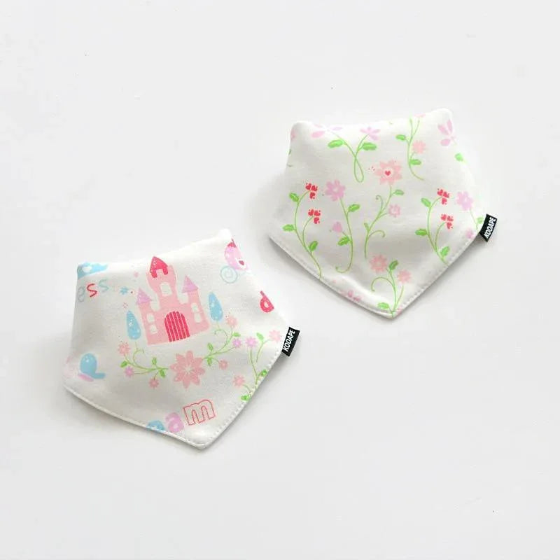 2 Pcs Baby Bibs Bandana Cotton Double Layers Drool Bib For Boys And Girls Triangle Bibs Infant Towel - BIG FRENCHIES