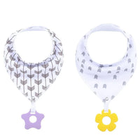 100% Organic Cotton Super Absorbent And Soft Unisex Baby Bandana Drool Bibs And Teething Toys For Newborn - BIG FRENCHIES