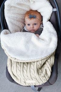 Warm Baby Blanket Knitted Newborn Swaddle Wrap Soft Sleeping Bag Footmuff Cotton Envelope For Stroller Accessories For Baby - BIG FRENCHIES
