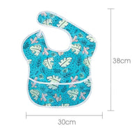 Waterproof Baby Bibs Polyester TPU Feeding Bibs Washable Baby Bibs with Food Catcher For Kids - BIG FRENCHIES
