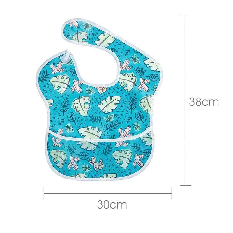 Waterproof Baby Bibs Polyester TPU Feeding Bibs Washable Baby Bibs with Food Catcher For Kids - BIG FRENCHIES