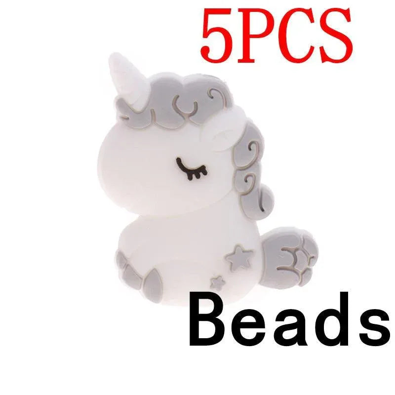 Silicone Unicorn Teether Beads Cute Cartoon Rodent BPA Free Baby Teething Toy For Baby and Kids - BIG FRENCHIES