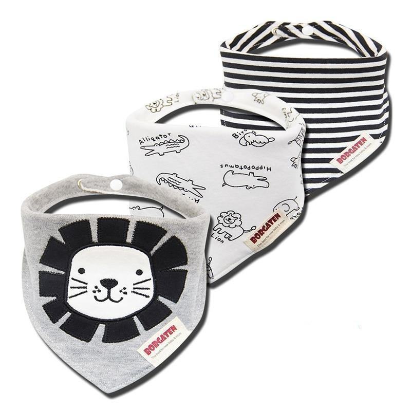 Cartoon Cotton Newborn Baby Boys and Girls Bibs Baby Towel Scarf Children Cravat Infant Kids Scarf - BIG FRENCHIES