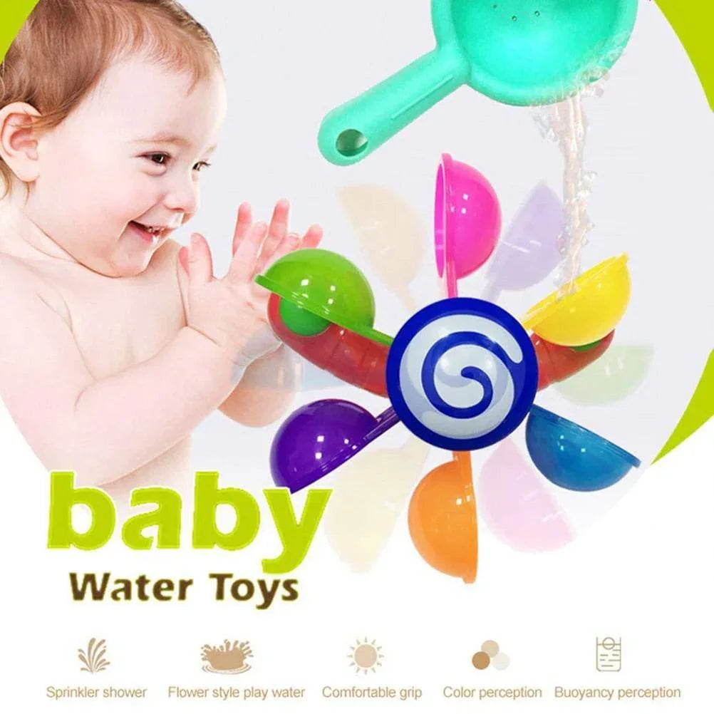 Baby Bath Toys Kids Bathroom Bathtub Bathing Toy Scoop Water Windmill Waterwheel Kids fun - BIG FRENCHIES