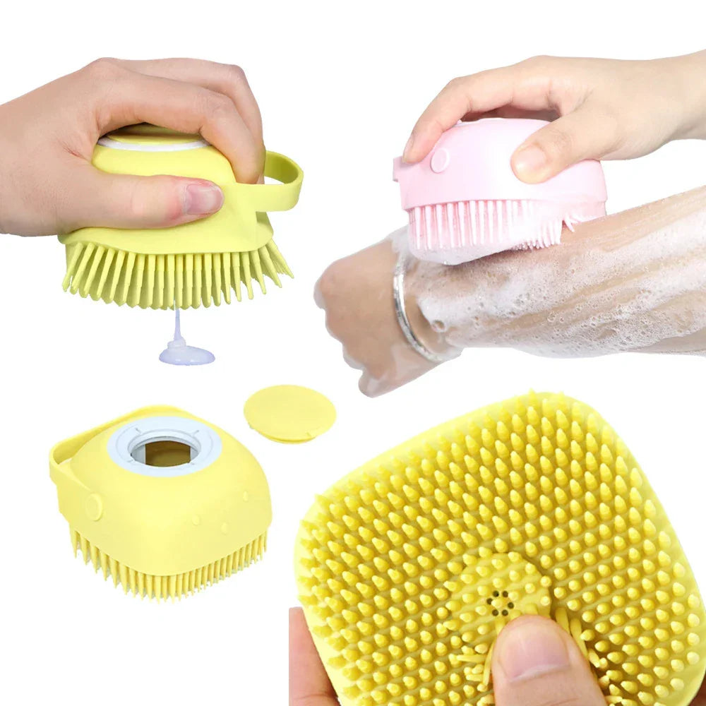 2-in-1 Pet Bath Brush – Soft Silicone Dog Cat Grooming & Massage Comb - BIG FRENCHIES