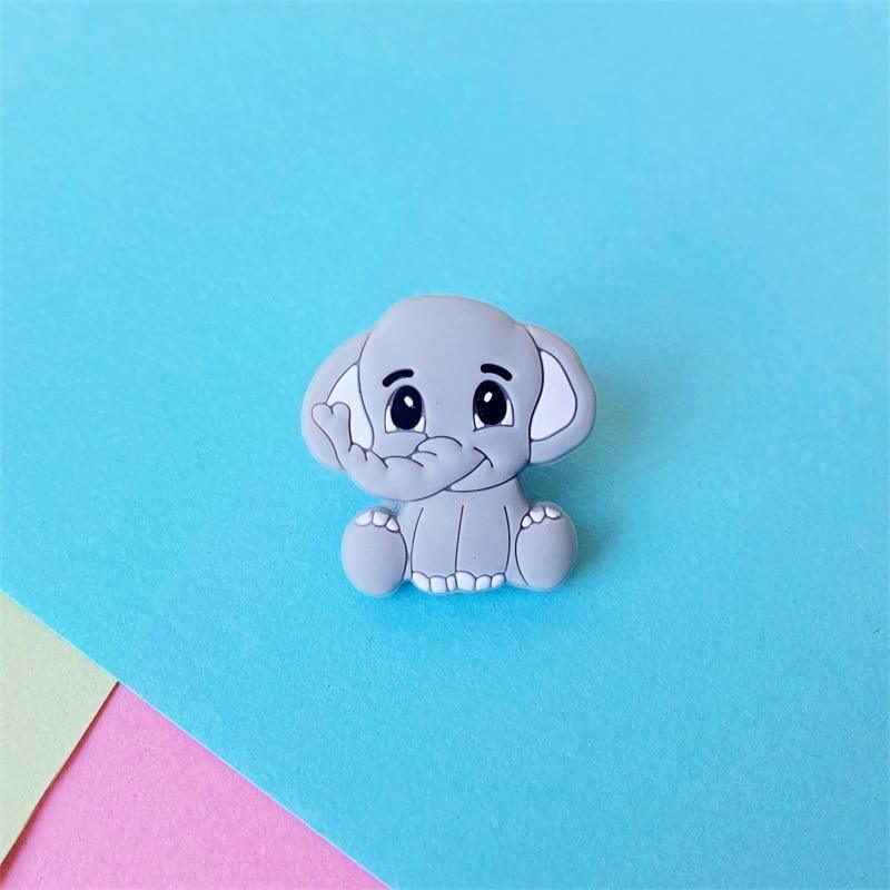 2pc Silicone Elephant Teether Baby Silicone Chew Charms Baby Teething Gift Toddler Toys Unique Design - BIG FRENCHIES