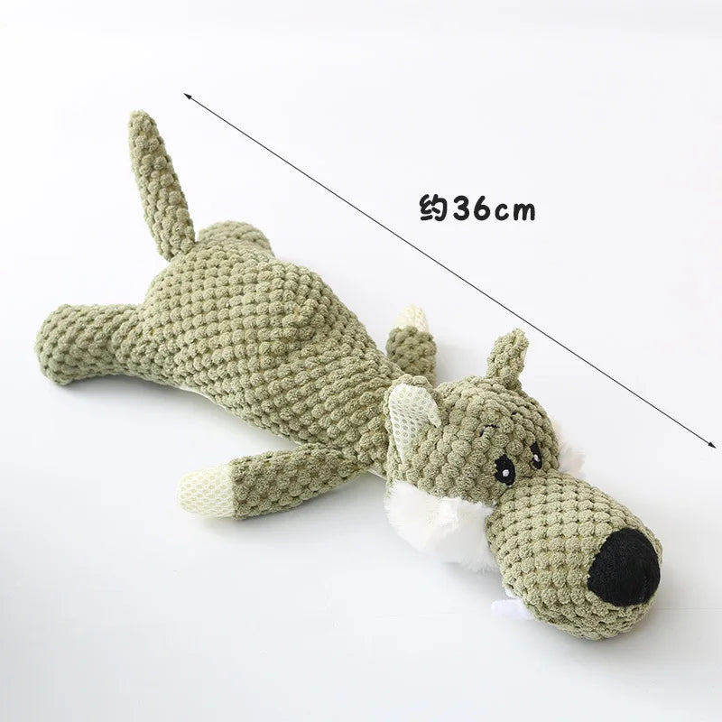 Plush Cartoon Dog Toy – Squeaky Chew Toy for Small Dogs, Teeth Grinding & Fun Playtime - BIG FRENCHIES