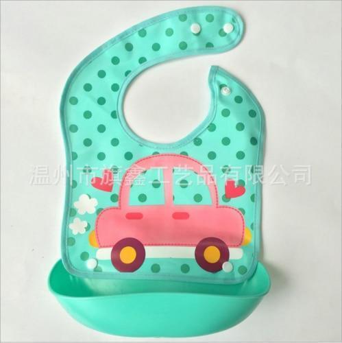 Baby Waterproof Silicone Bibs Burp Cloths Washable Roll Up Crumb Catcher Feeding Bib - BIG FRENCHIES