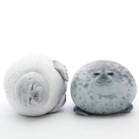 Angry Blob Seal Pillow – Cute 3D Chubby Sea Lion Plush Toy Gift