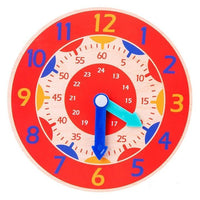 Children Montessori Wooden Clock Toys Hour Minute Second Cognition Colorful Clocks Toys for Kids Early Preschool Teaching Aids - BIG FRENCHIES