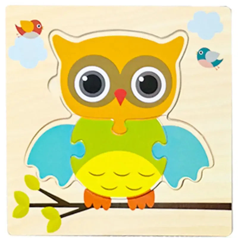 Baby Wooden 3D Tangram Puzzle – Educational Cartoon Animal Toy - BIG FRENCHIES
