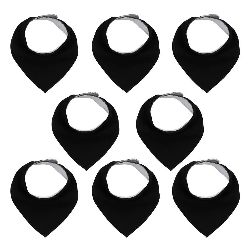 8PCS/SET Pack Baby Bandana Organic Absorbent Soft Cotton Drool Bibsfor Teething And Feeding Bib For Baby and Kids Feeding - BIG FRENCHIES
