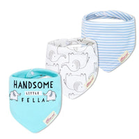 Moder 3PCS Baby Bibs Bandanna Lot Cotton Multi-style Triangle Cartoon For Infant Boys And Girls - BIG FRENCHIES