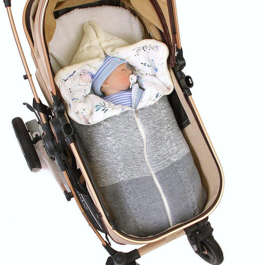 Newborn Infant Baby Knit sleep bag Stroller envelope Blanket Winter Warm Swaddle Wrap Sleeping Bags - BIG FRENCHIES