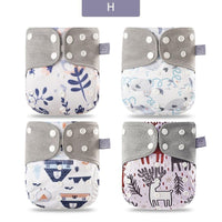 Modern Eco-friendly Diaper New 4pcs/set Washable Coffee Mesh Cloth Diaper Cover Adjustable Nappyies For Kids - BIG FRENCHIES