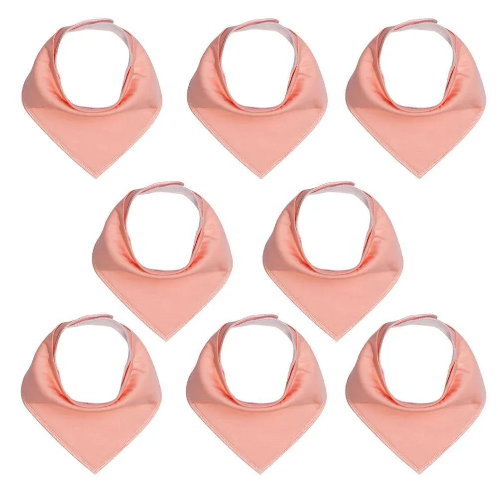 8PCS/SET Pack Baby Bandana Organic Absorbent Soft Cotton Drool Bibsfor Teething And Feeding Bib For Baby and Kids Feeding - BIG FRENCHIES
