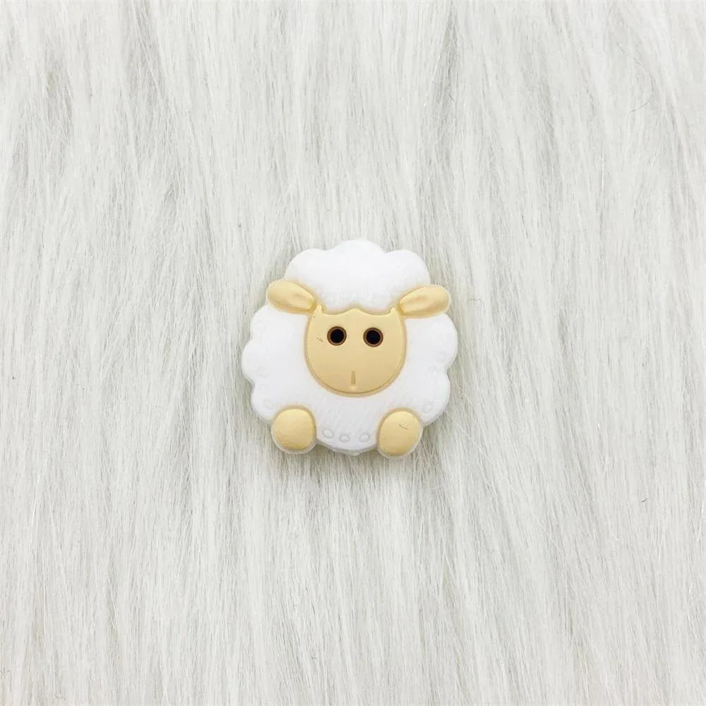 5pcs Animals Cartoon Silicone Teething Sheep For Children Newborn Baby Teether For Teeth - BIG FRENCHIES