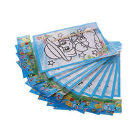 Interesting 10PCS Patterned Scratch Art Paper Magic Painting Paper With Drawing Stick Kids Toy Education Drawing Toys For Children - BIG FRENCHIES