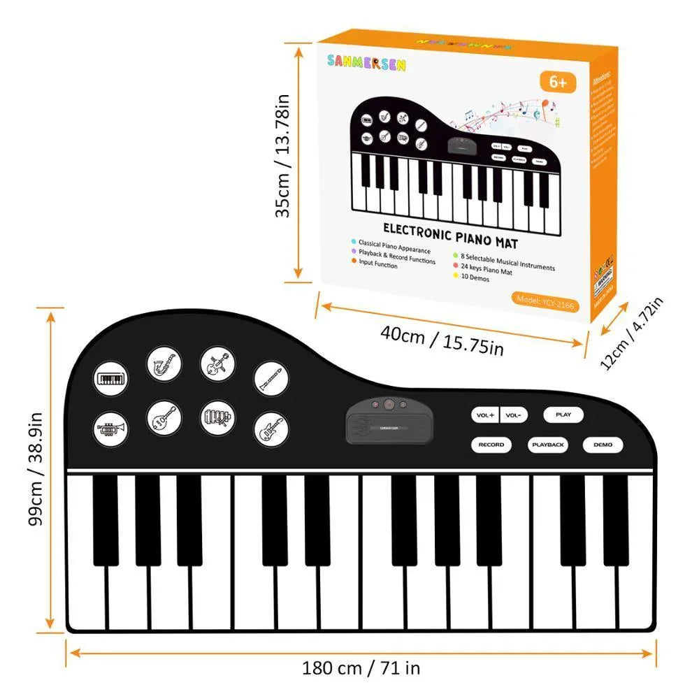 Musical Piano Instruments Toys Mat for Children Kids Music Carpets Touch Play with Sound Musical Rug Music Learning Toy For Kids - BIG FRENCHIES