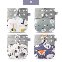 Modern Eco-friendly Diaper New 4pcs/set Washable Coffee Mesh Cloth Diaper Cover Adjustable Nappyies For Kids - BIG FRENCHIES