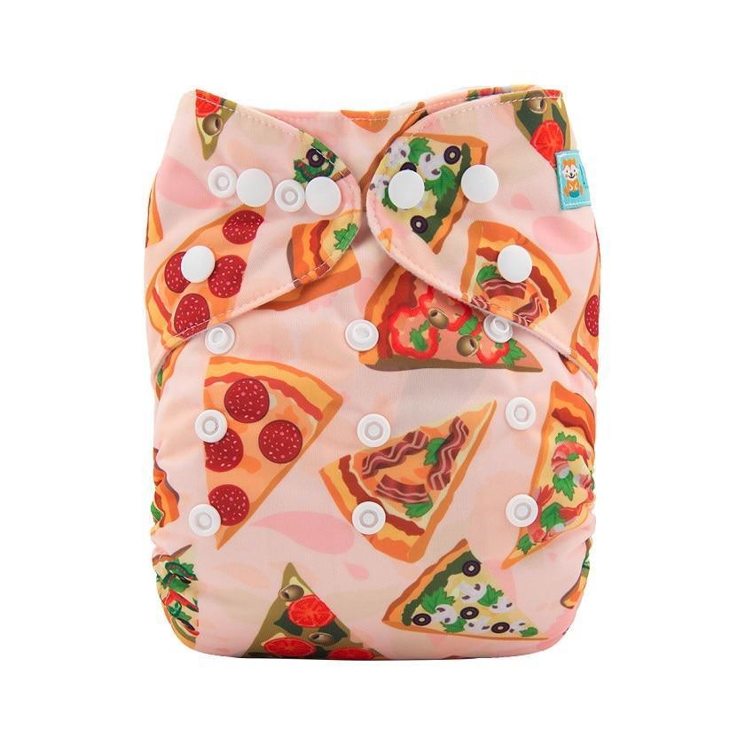 Baby One Size Fits All Reusable Baby Cloth Diaper with Microfiber Insert Diaper For Baby Boys and Baby Girls In Modern New Printed Design - BIG FRENCHIES