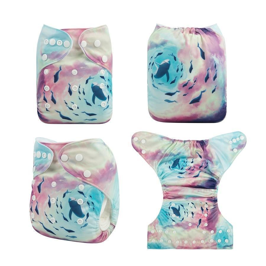 Most Popular Digital Position Baby Cloth Diaper with Microfiber Insert In Modern Printed Design For Baby Boys and Baby Girls KIds - BIG FRENCHIES