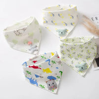 Baby Bibs Triangle Double Cotton Bibs Cartoon Saliva Towel Baby Boys Girls Feeding Apron Cotton Bib for Kids - BIG FRENCHIES