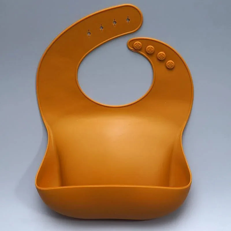 Newborns Solid Silicone Baby Feeding Bibs Burp Cloths Fashionable Breastplate Baby Stuff For Kids - BIG FRENCHIES
