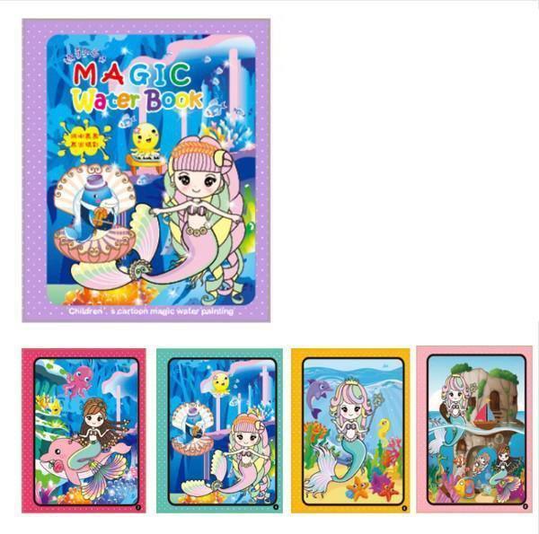 1pcs Magical Book Water Drawing Coloring Cartoons Books Doodle Pen Painting Drawing Board For Kids Toys Birthday Gift - BIG FRENCHIES