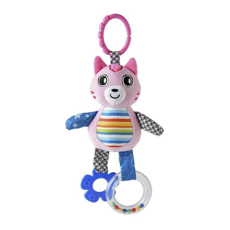 Modern Baby Development Giraffe Animal Hand Bells Rattles Handle Toys Stroller Hanging Teether Baby Toys For Kids - BIG FRENCHIES
