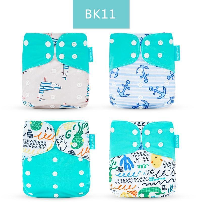 4pcs/set Washable Eco-Friendly Cloth Diaper Cover Adjustable Nappy Cloth Diapers Cloth Nappy For Baby Boys and Grils Baby - BIG FRENCHIES