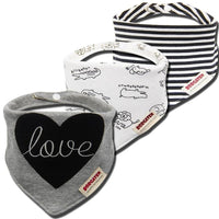 3PCS Comfortable Waterproof Organic Cotton Baby Burp Cloth Bandanna Scarf Bibs For Newborn Baby Boy And Girl - BIG FRENCHIES