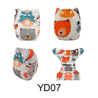 ModernLuxury Printed Baby Cloth Diaper Reusable Cloth Nappy Snap Adjustable Pocket Diaper Nappies For Baby Kids - BIG FRENCHIES