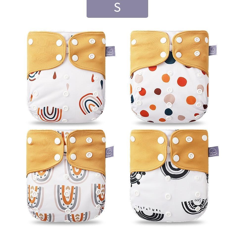 Modern Eco-friendly Diaper New 4pcs/set Washable Coffee Mesh Cloth Diaper Cover Adjustable Nappyies For Kids - BIG FRENCHIES