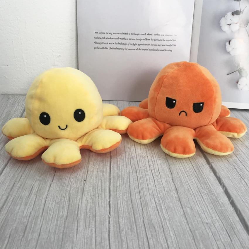 Reversible Flip Octopus Plush Stuffed Toy Soft Animal Home Accessories Cute Animal Doll Children Gifts Baby Plush Toy For Kids - BIG FRENCHIES