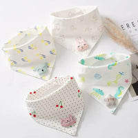 Baby Bibs Triangle Double Cotton Bibs Cartoon Saliva Towel Baby Boys Girls Feeding Apron Cotton Bib for Kids - BIG FRENCHIES